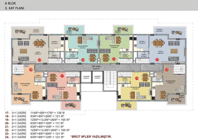 Квартиры, Турция, Алания, Оба (00957) - фото 46