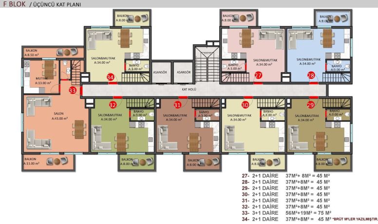 Квартиры, Турция, Алания, Оба (00957) - фото 68