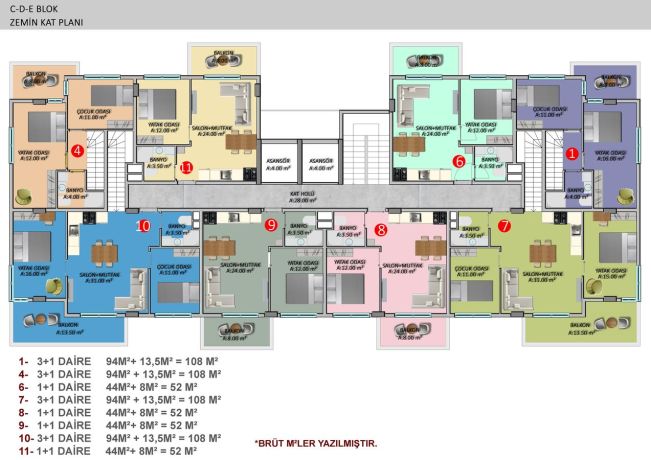 Квартиры, Турция, Алания, Оба (00957) - фото 54