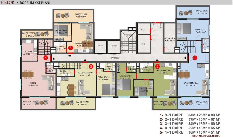 Квартиры, Турция, Алания, Оба (00957) - фото 64