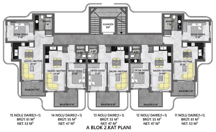 Квартиры, Турция, Алания, Каргыджак (008458) - фото 50