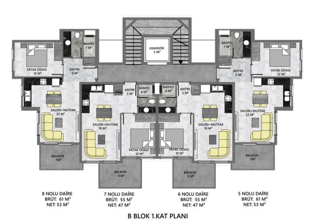 Квартиры, Турция, Алания, Каргыджак (008458) - фото 55