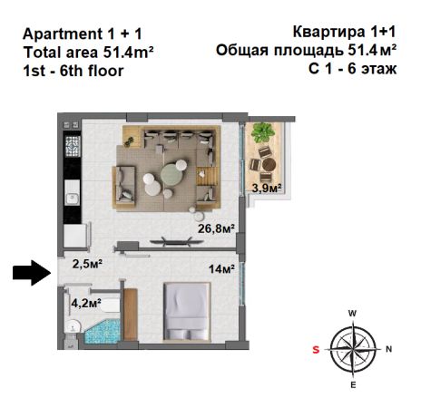 Квартиры, Турция, Алания, Махмутлар (004139) - фото 31