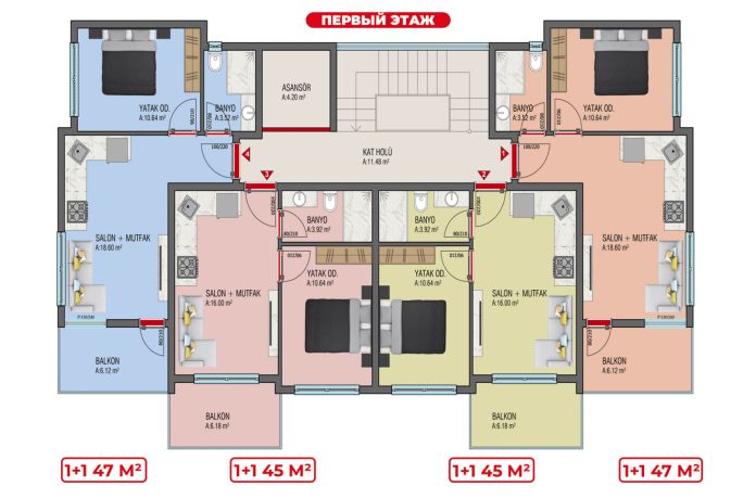 Квартиры, Турция, Алания, Авсаллар (001305) - фото 13