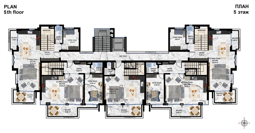 Квартиры, Турция, Алания, Кестель (003139) - фото 28