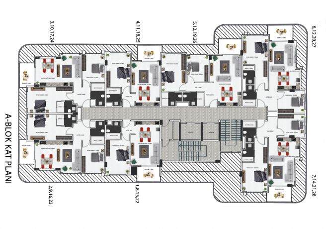 Квартири, Туреччина, Аланія, Кестель (003437) - фото 16