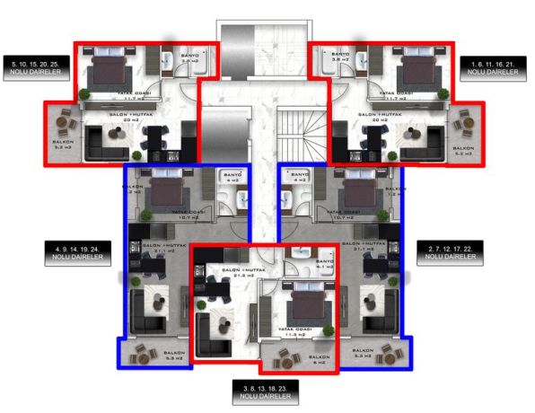 Apartments, Turkey, Alanya, Mahmutlar (003305) - pictures 47