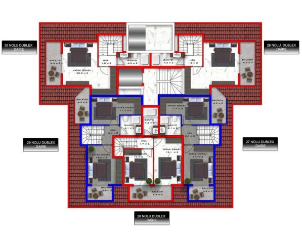 Apartments, Turkey, Alanya, Mahmutlar (003305) - pictures 48