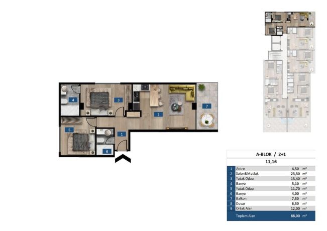 Квартиры, Турция, Алания, Каргыджак (009416) - фото 33