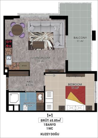 Apartments, Turkey, Alanya, Mahmutlar (001468) - pictures 1