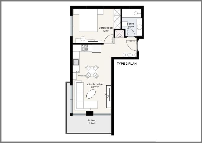 Квартиры, Турция, Алания (001463) - фото 18