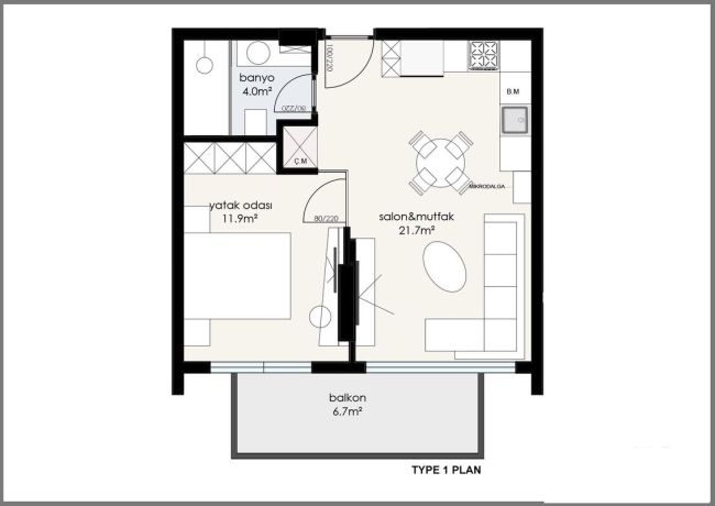 Квартиры, Турция, Алания (001463) - фото 19