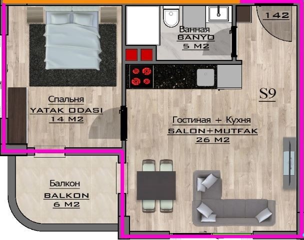 Apartments, Turkey, Alanya, Mahmutlar (003473) - pictures 66