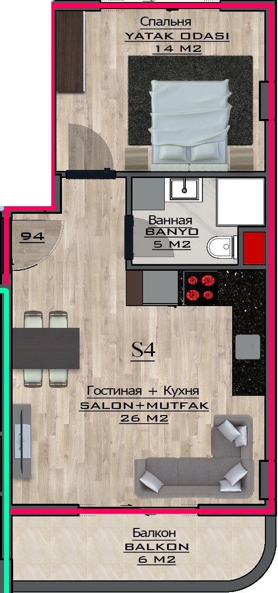 Apartments, Turkey, Alanya, Mahmutlar (003473) - pictures 112