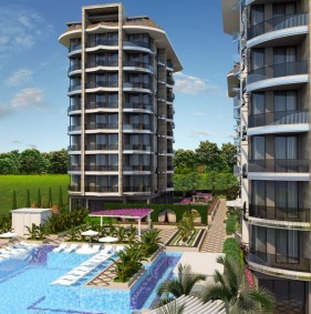 Апартаменты у моря в районе Тосмур (01352)