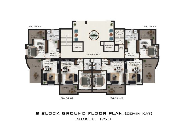 Квартири, Туреччина, Аланія, Махмутлар (001481) - фото 66