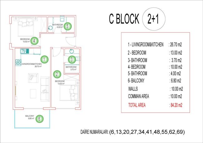 Apartments, Turkey, Alanya, Оба (00138) - pictures 45