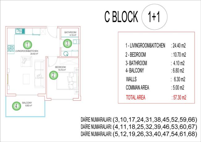Apartments, Turkey, Alanya, Оба (00138) - pictures 49