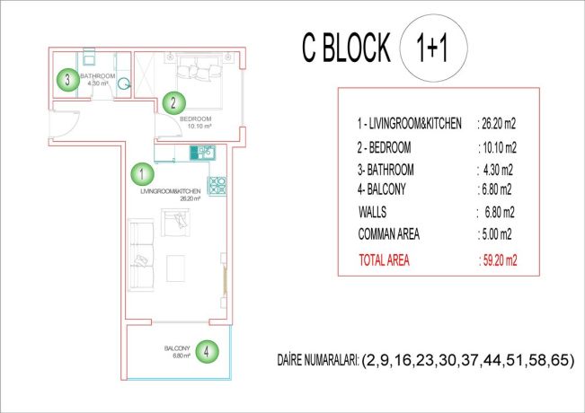Apartments, Turkey, Alanya, Оба (00138) - pictures 50