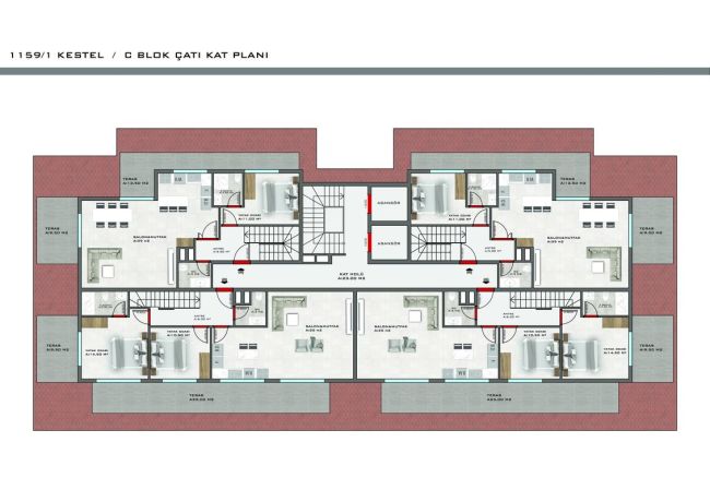 Квартиры, Турция, Алания, Кестель (00364) - фото 29