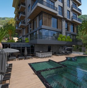 Апартаменты у пляжа Клеопатры в центре Алании (005455)