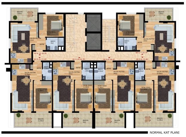 Квартиры, Турция, Алания, Махмутлар (00107) - фото 22