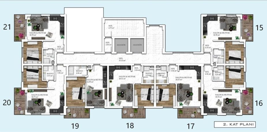 Квартири, Туреччина, Аланія, Авсаллар (00943) - фото 36