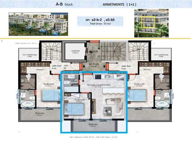 Квартири, Туреччина, Аланія, Кестель (01605) - фото 14