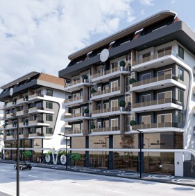 Апартаменты на этапе строительства в Махмутларе, Алания (00256)