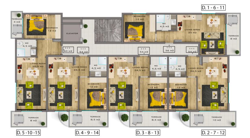 Apartments, Turkey, Alanya, Mahmutlar (00256) - pictures 19