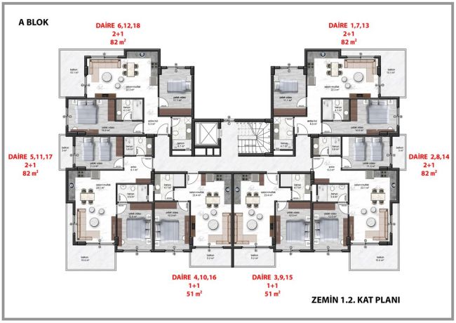 Квартиры, Турция, Алания, Оба (00286) - фото 41