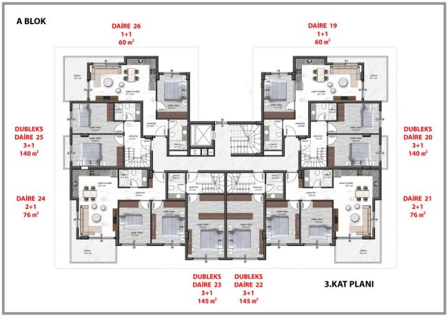 Квартиры, Турция, Алания, Оба (00286) - фото 56