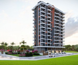We present you a new 12-storey premium residential complex for sale  in Alanya Mahmutlar (005429)