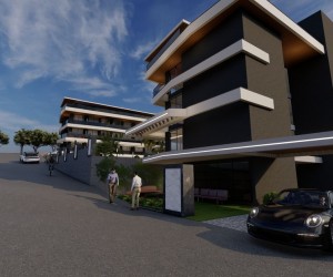 Apartments in a new high-tech residential complex in Konakli, Alanya (001158)