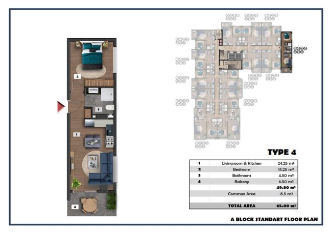 Квартиры, Турция, Алания, Паяллар (00102) - фото 47