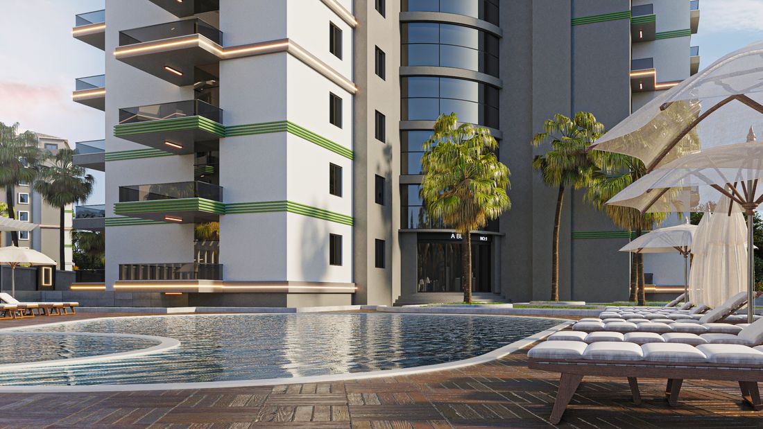 Апартаменты на продажу в новом ЖК в Авсалларе, Алания (004121)