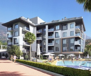 Apartments for sale in a complex in Oba, Alanya (00400)
