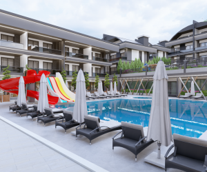 Apartments are located in Turkler area, Alanya city (010462)