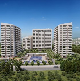 Новые современные апартаменты в Мерсине, в 150 метрах от моря (001166)