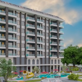 Уютные квартиры на начальном этапе строительства в районе Авсаллар (01814)