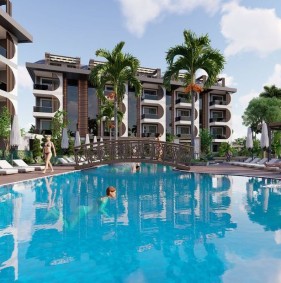 Квартира 1+1 (63 м2) з власним садом (55 м2) у проекті преміум класу в районі Авсаллар (05000)