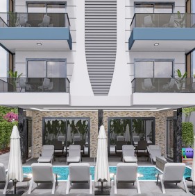 Современные квартиры в жилом комплексе от застройщика в районе пляжа Клеопатра (030121)