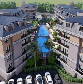 Современный жилой комплекс, с шикарной  внутренней инфраструктурой в прекрасном районе Оба (034121)