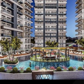 Квартиры лофт в жилом комплексе в прекрасном районе города Аланья - Mахмутлар (001254)