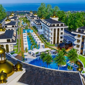 Квартиры в роскошном комплексе с концепцией отеля 5*звезд в районе Инжекум (001243)