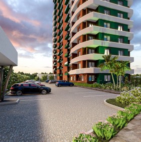 Апартаменты в новом жилом комплексе в 700 метрах от моря в Мезитли (018165)