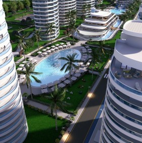 New apartment complex near the popular Long Beach in Iskele (001120)