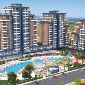 Сучасні апартаменти з видом на пляж Лонг-Біч, Іскеле (002120)