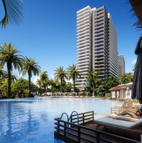  Апартаменти в житловому комплексі за 500 метрів від найпопулярнішого пляжу Лонг Біч, Іскеле (002201)