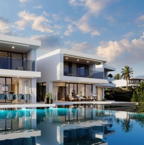 Дивовижний комплекс вілл прямо біля моря і всього за кілька кілометрів від центру міста Кіренія (003201)